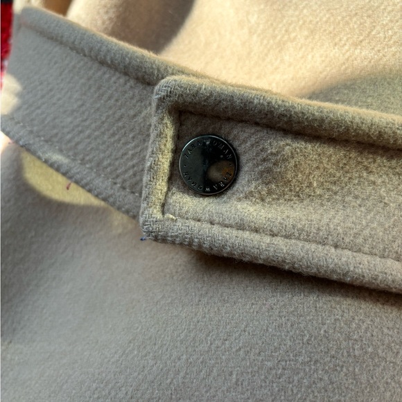 Zara women’s tan camel color cape style zipper wool coat size xs - Picture 6 of 6
